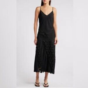 NWT CIEBON Alix Mixed Media Midi Dress